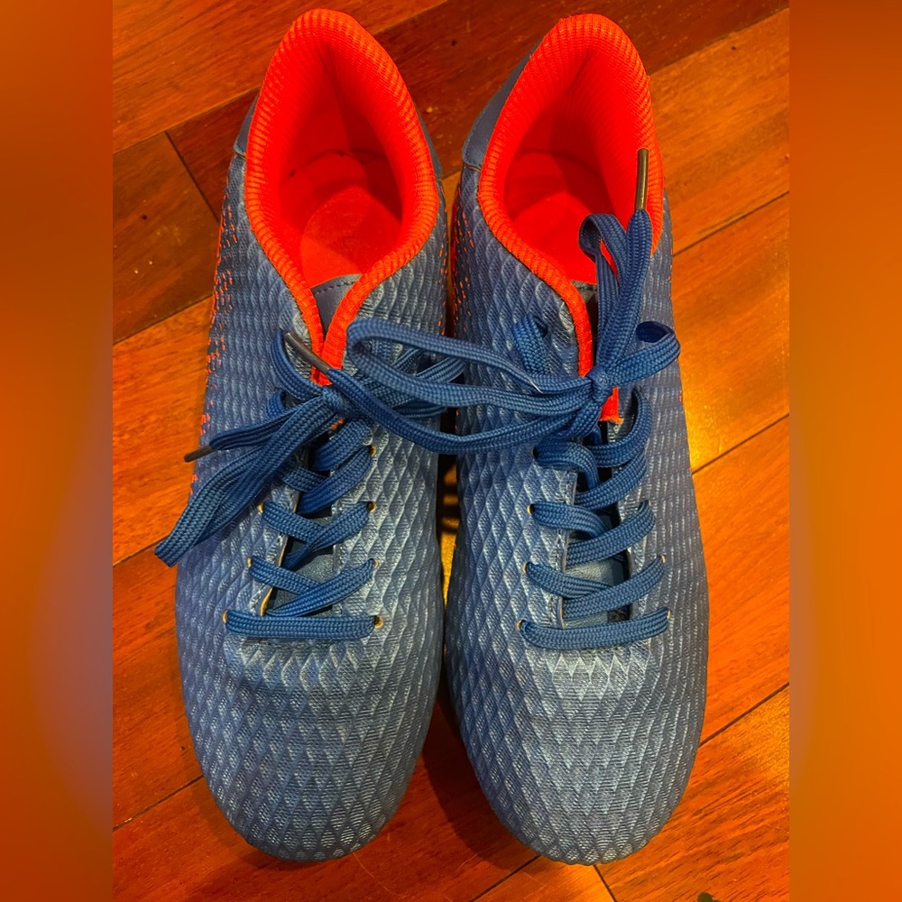 Amazon Blue and Orange soccer cleats 6.5